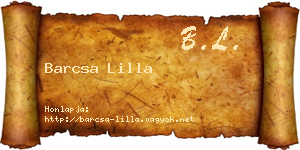 Barcsa Lilla névjegykártya